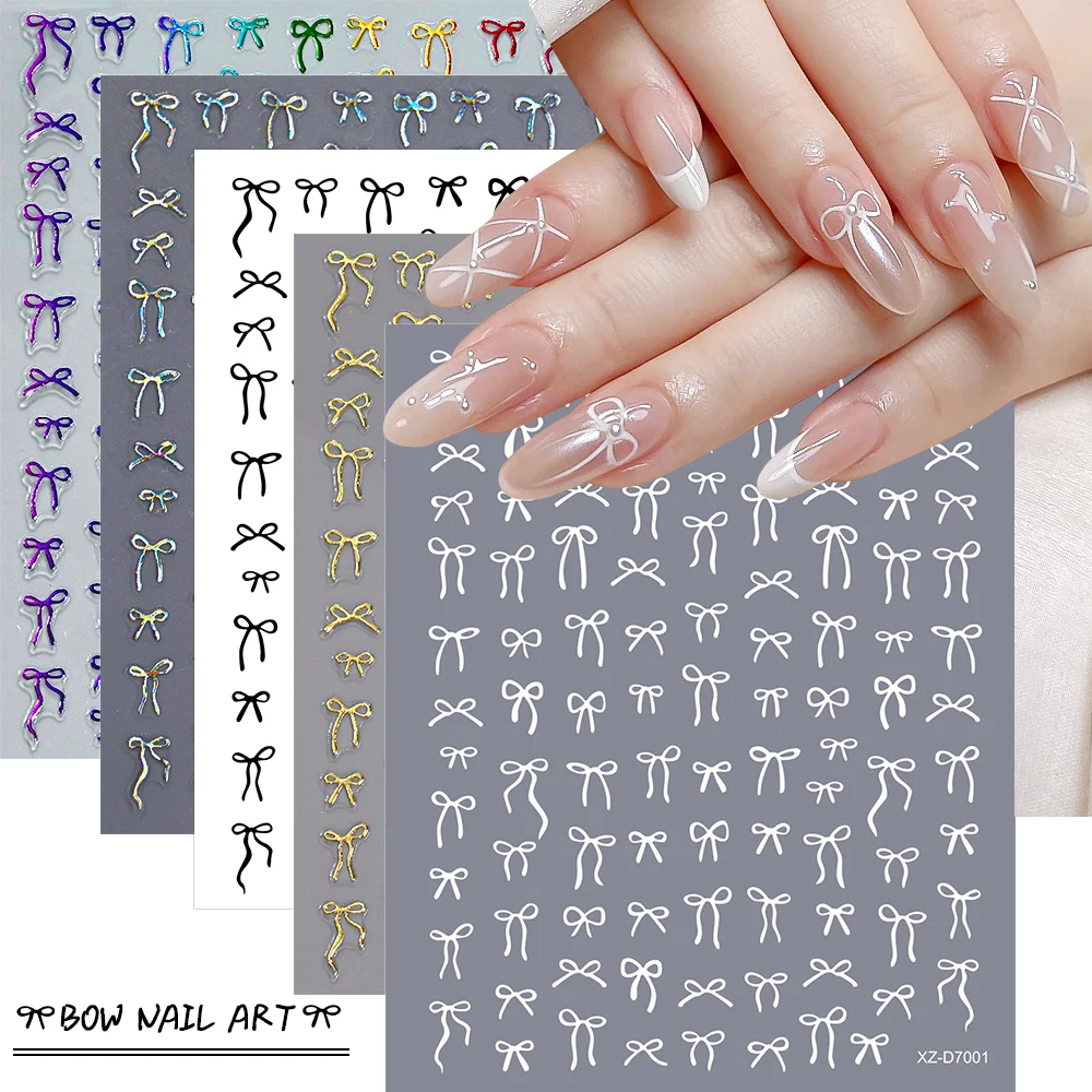 12개/세트 곡선 스트라이프 라인 3D 네일 스티커 레이저 실버 스월 리본 프렌치 매니큐어 미니멀리스트 슬라이더 데칼 메탈 네일 디자인