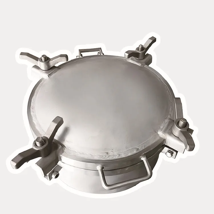 Low Price Round Stainless Steel 304/316L/C4 Fuel Tank Manhole Cover For Tanker Truck Parts