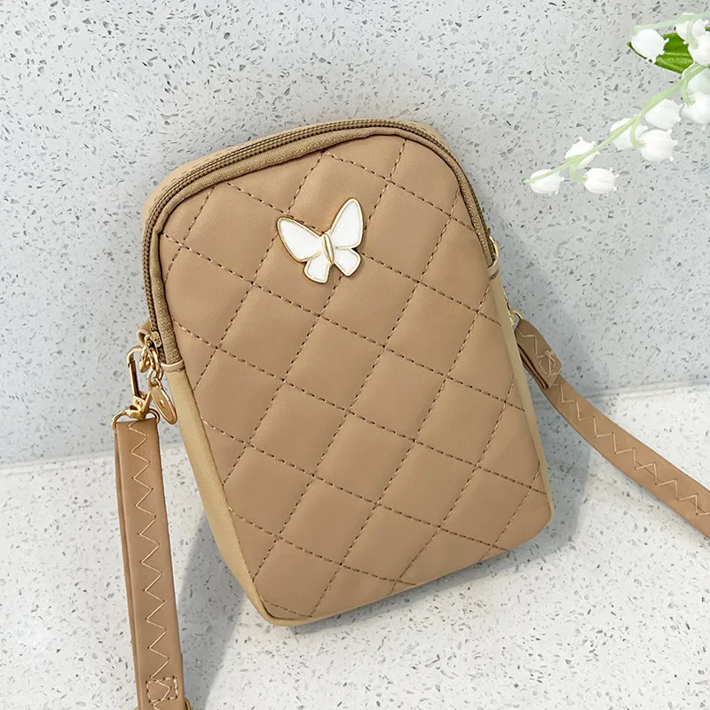 

Fashion Mini Butterfly Crossbody Bag Women PU Leather Shoulder Bag Fashion Mobile Phone Bags Waterproof Handbag Female Wallet