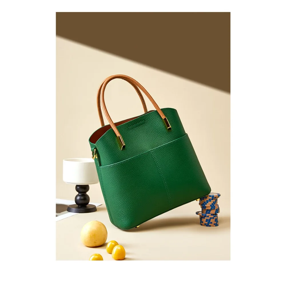 

Осенне-зимний подарок, новая кожаная сумка-мешок, женская роскошная сумка из воловьей кожи, универсальная сумка на плечо для повседневного использования