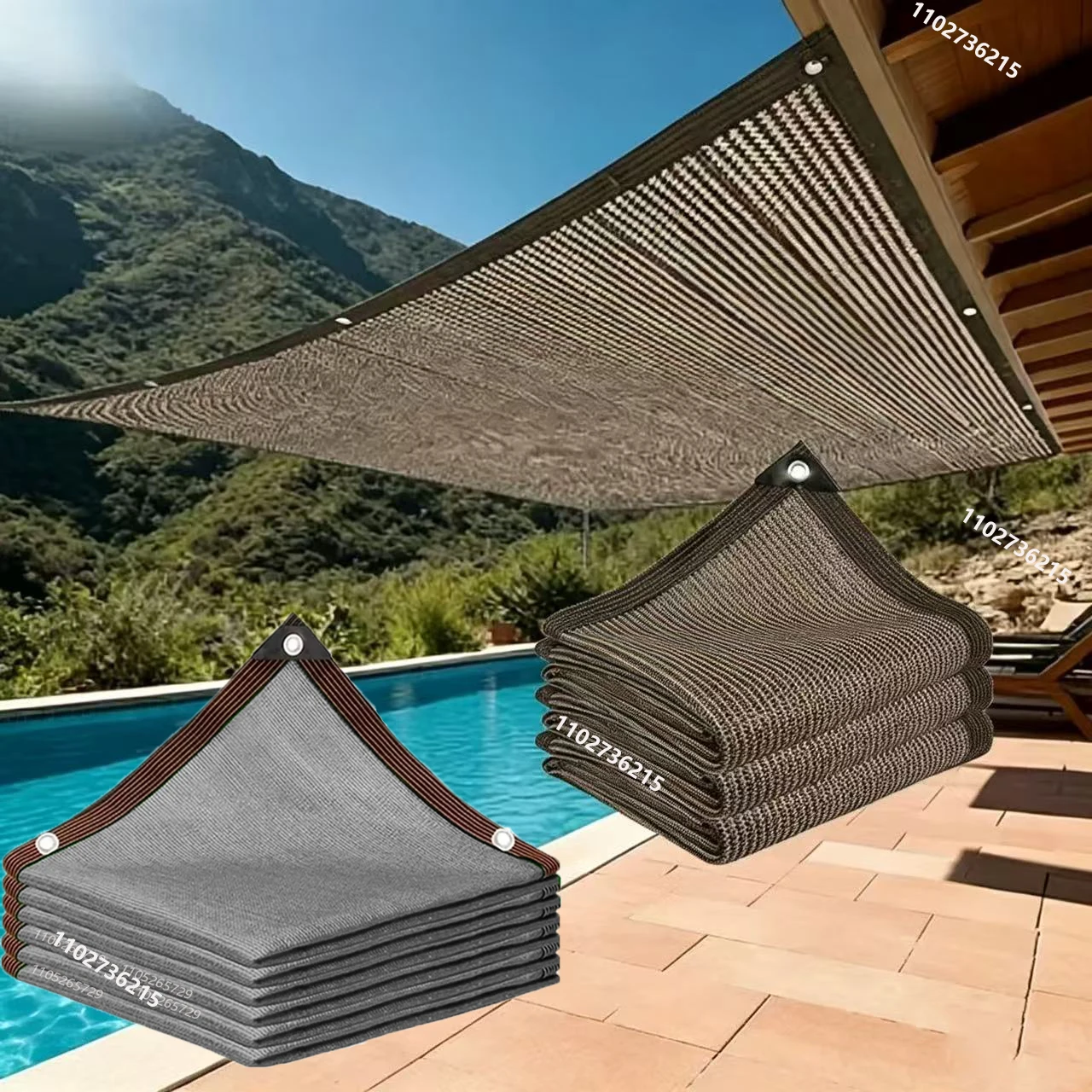 Filet pare-soleil pour jardin extérieur, pare-soleil pour terrasse, filet pare-soleil pour camping, protection UV, toile pare-soleil en HDPE