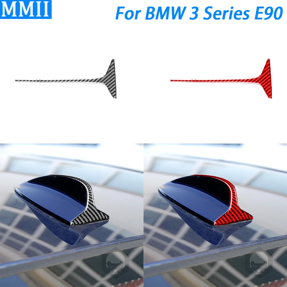 

For BMW 3 Series E90 M3 2005-2012 Real Carbon Fiber Shark Fin Antenna Cover Panel Trim Strips Car Decoration Accessories Sticker