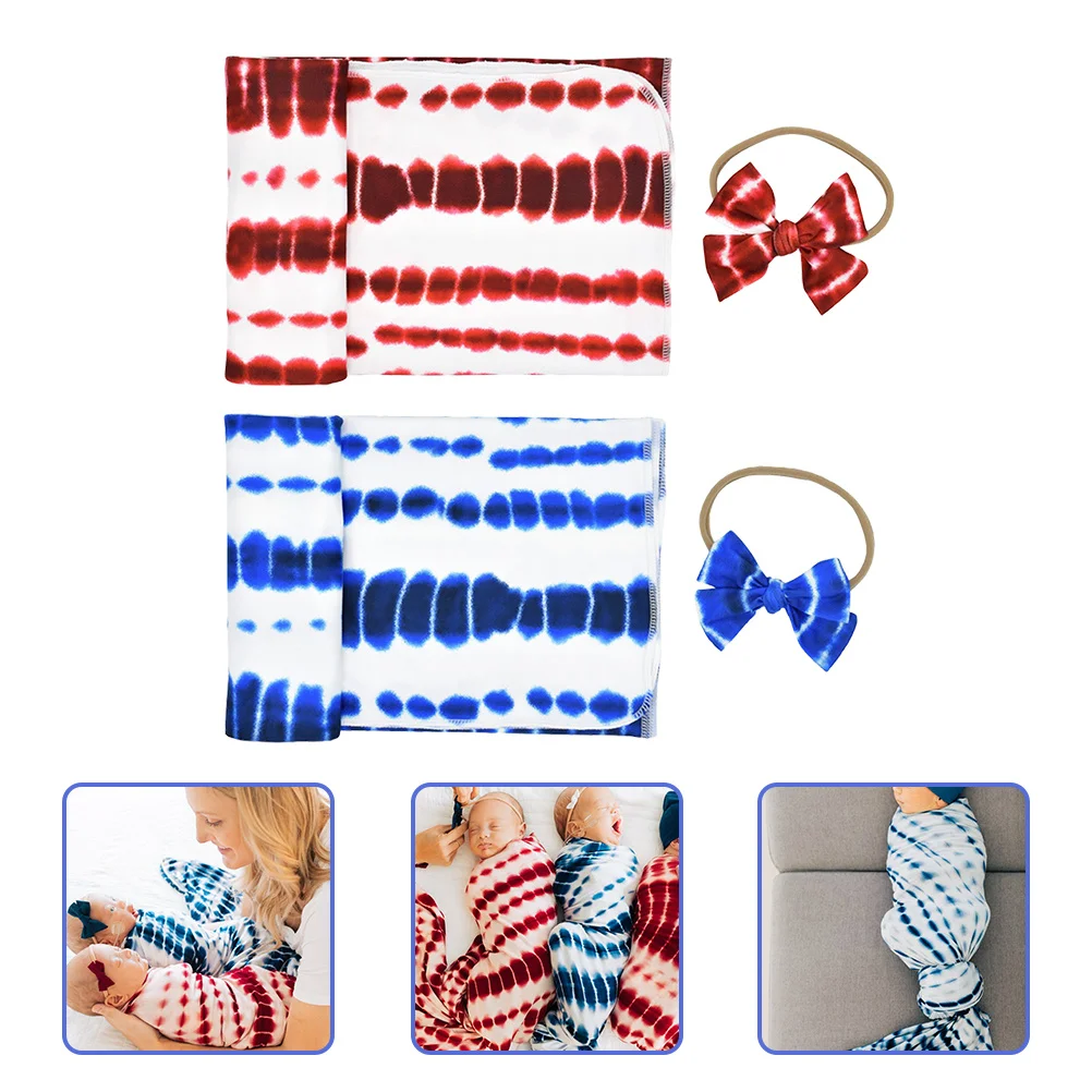 2 مجموعات الطفل قماط بطانية القوس عقال الوليد التفاف بطانية الرضع التصوير الدعامة خفيفة الوزن تنفس