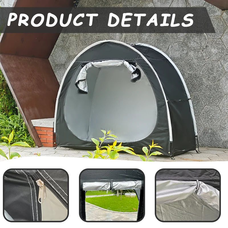 

Portable Thickened Oxford Cloth Bike Shelter Private Travel Tent for Outdoor Hiking Cycling Camping And Travel