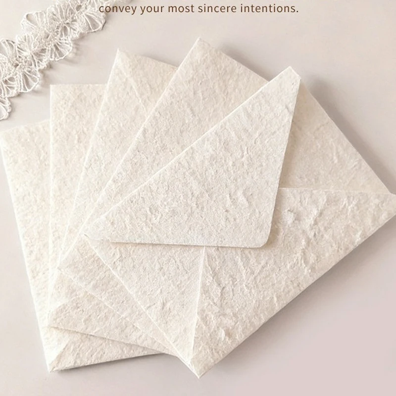 30pcs 11x16cm Envelopes for Wedding 350g Embossed White Textured Specialty Paper Invitation Business Stationery Supplies Bag