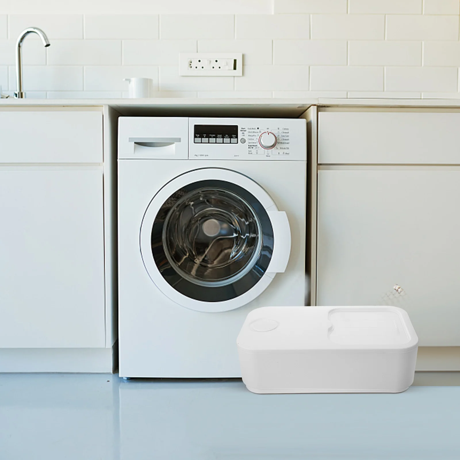 

Pod Container Sliding Lid Large Capacity Storage Box For Laundry Room Plastic Laundry Beads Holder Organizer Dispenser