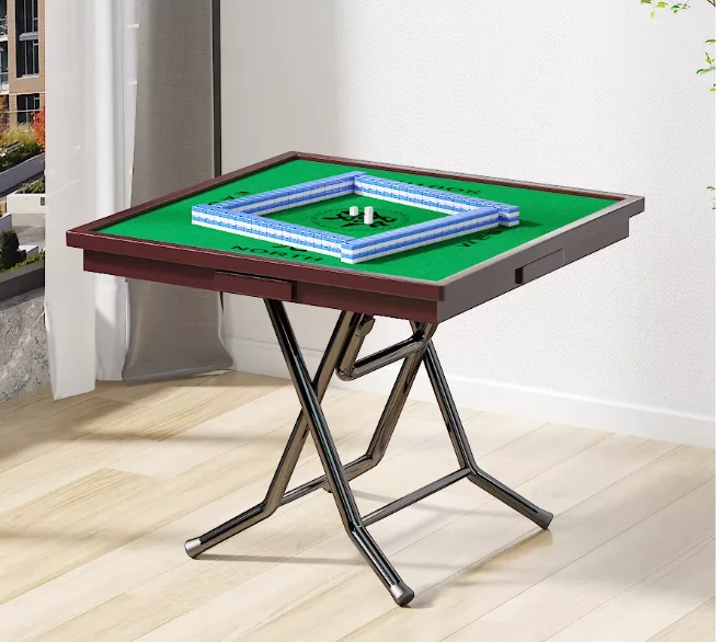 Mahjong table foldable 90 hand rub household dining table fire easy to play cards small sparrow table manual outdoor