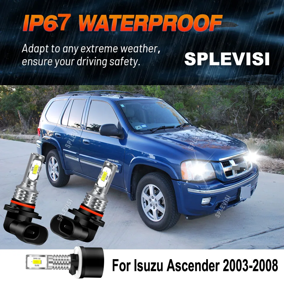 12 فولت 8000LM/زوج LED المصباح مرحبا منخفضة شعاع الضباب الذكية الزائدة حماية ل ايسوزو التصاعدي 2003 2004 2005 2006 2007 2008