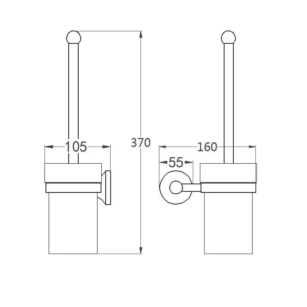 

Toilet Brush Holder Brass Concealed Wall Mount Ceramic Cup Washroom Tool for Lavatory Cleaning
