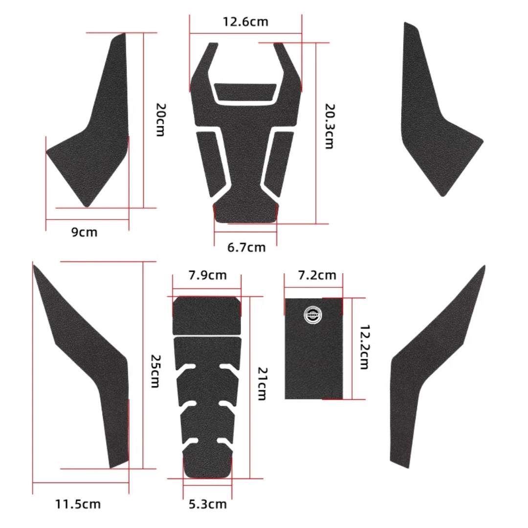 ملصقات هيكل السمكة لهوندا X-ADV xadv750 2021-2023 ملصقات خزان الوقود، ملصقات الجسم، مقاومة للانزلاق والارتداء #5