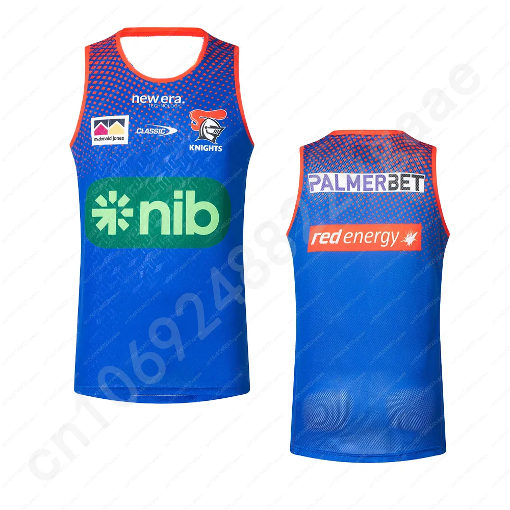 

Newcastle Knights 2025 Mens Training Singlet Rugby Jersey Boys Sportwear Clothes Tee Men Train T Shirt Tank Breathable Top Vest