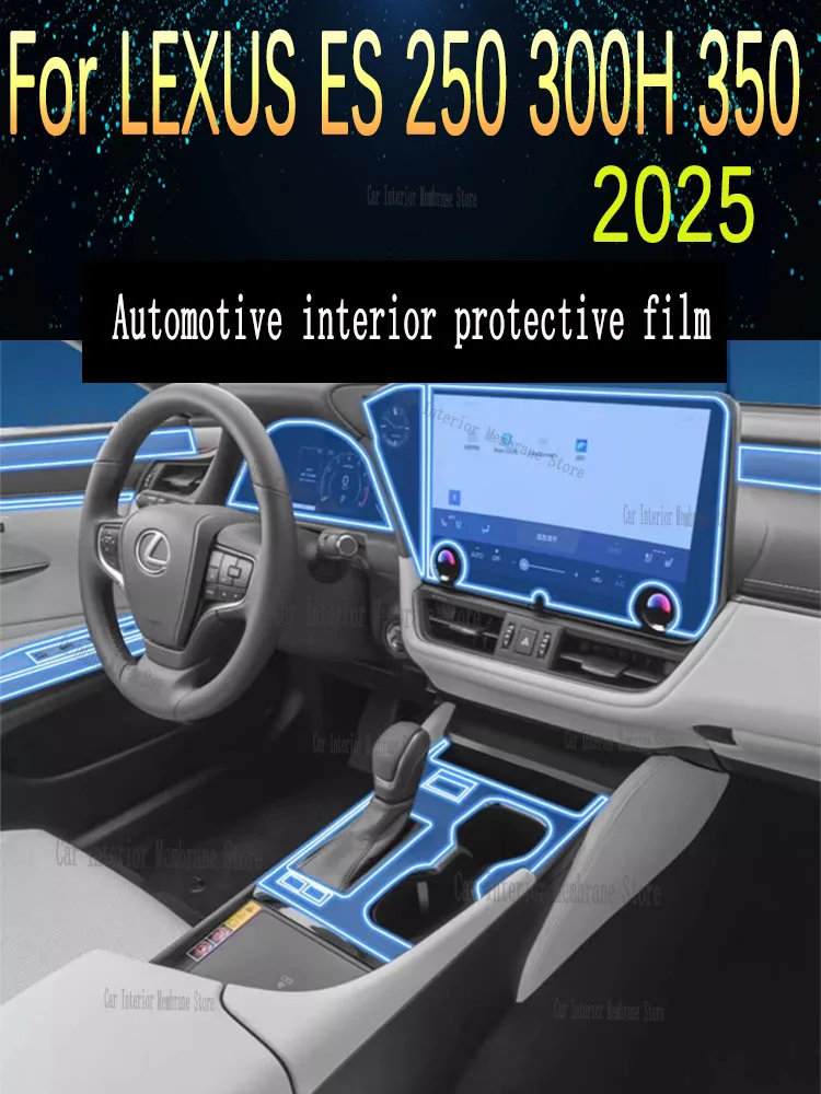For LEXUS ES 250 350 (2025) Car Gearbox Panel Film Dashboard Protective Sticker Interior Screen Anti-Scratch Accessories