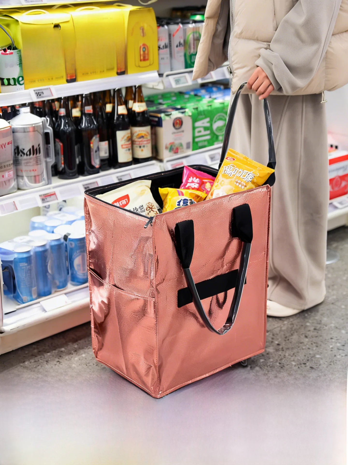portable-lightweight-hand-dragged-shopping-cart-vegetable-buying-camping-trailer-household-goods-small-pulling-carriage