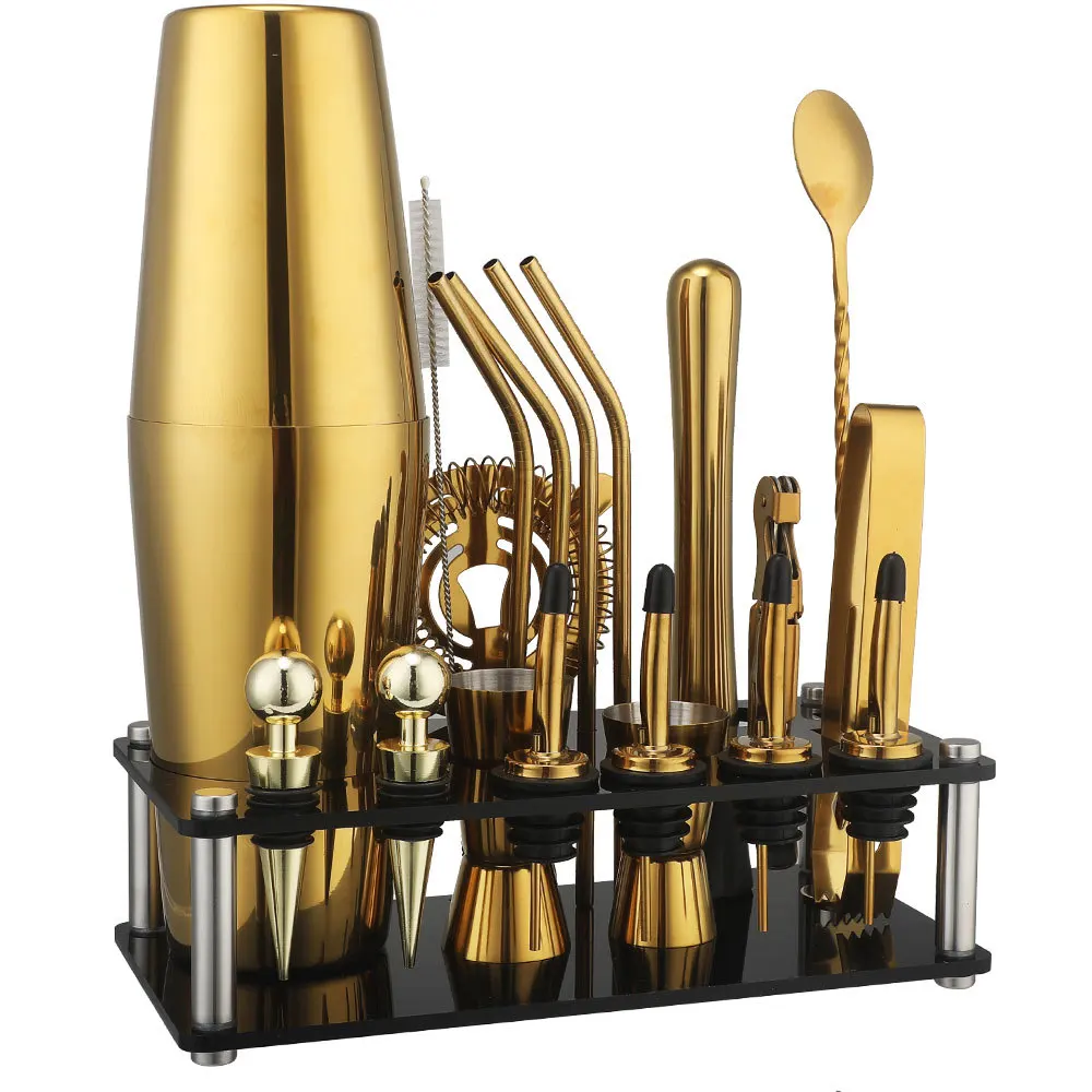 كوكتيل شاكر مجموعة أدوات البار مجموعة نادل كيت شرب شاكر عدة المهنية خلاط مشروبات مجموعة أدوات البار المنزل مجموعة اكسسوارات البار