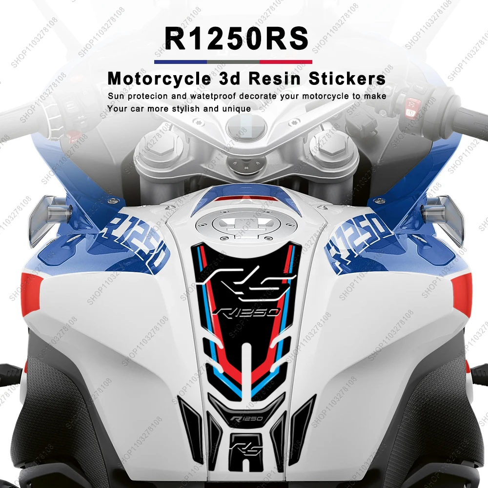 

Motorcycle Accessories Fuel Tank Pad Protector Covers Waterproof 3D Resin Stickers for BMW R1250RS R1250 RS R 1250 RS 2019-2023