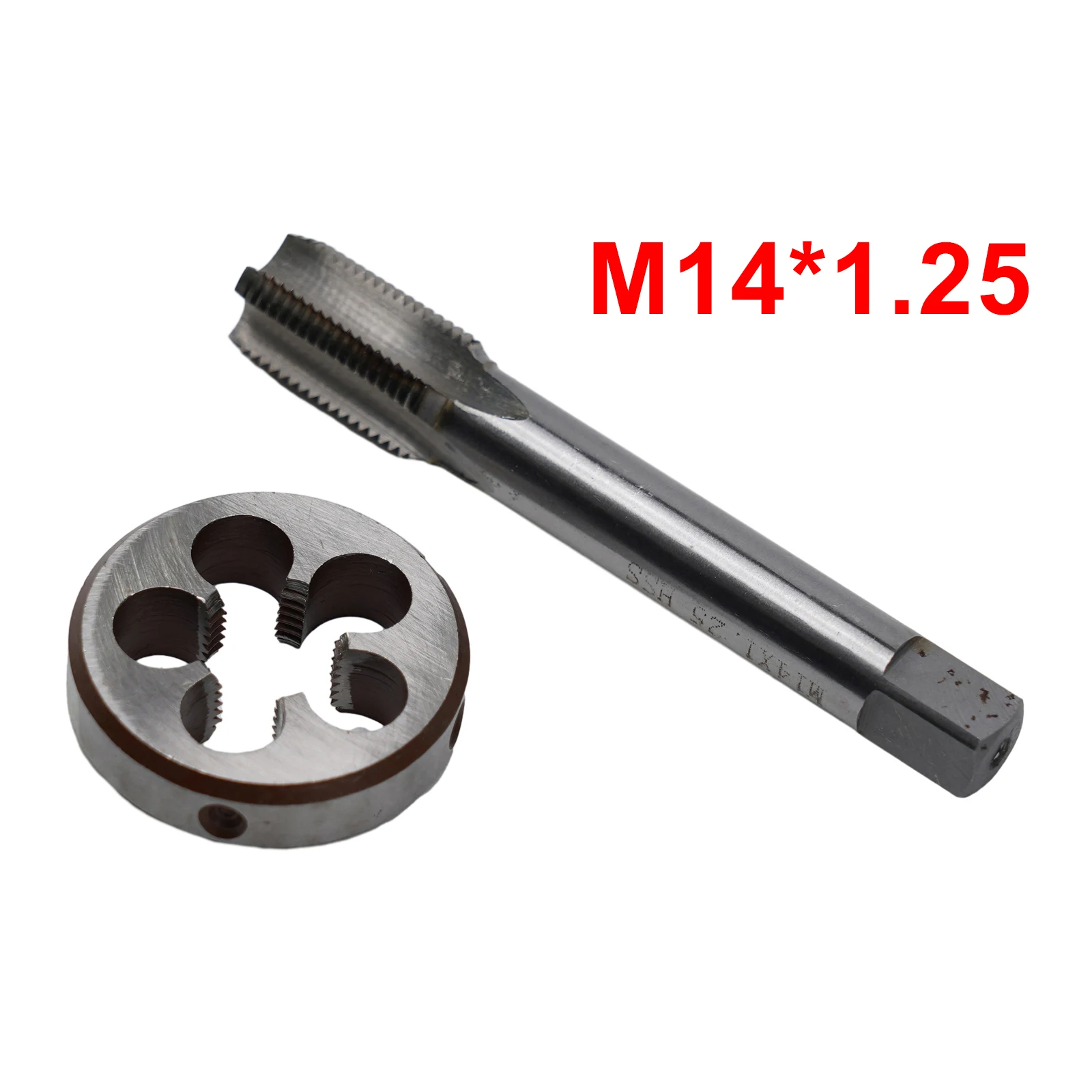 2pcs Tap And Die Left Hand Tap Round Die M14*1.25mm Metric Thread Metal Set For Metalworking Manual Tools Accessories