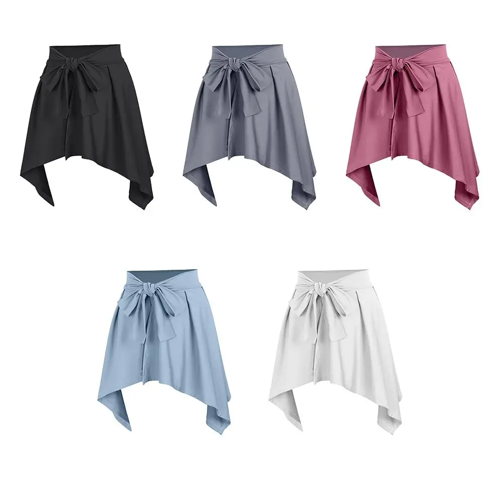 Neue Anti-Peek Yoga Kurzen Rock Atmungsaktiv Schnell Trocknend Hüfte-Verstecken Rock Einfarbig Multifunktionale Dance Butt Bedecken rock Dance