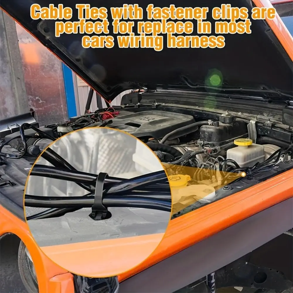 160PCS 5 Sizes Engine Bay Wire Harness Clips Corrugated Pipe Reusable Design Wire Harness Clips Fasteners