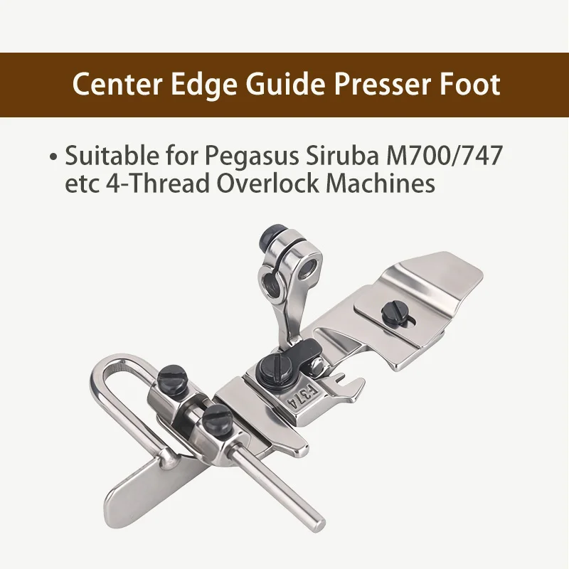 M700 747 Edge Guide Presser Foot F374 Low Shank for Pegasus Siruba M700/747 Etc 4-Thread Overlock Sewing Machines Parts