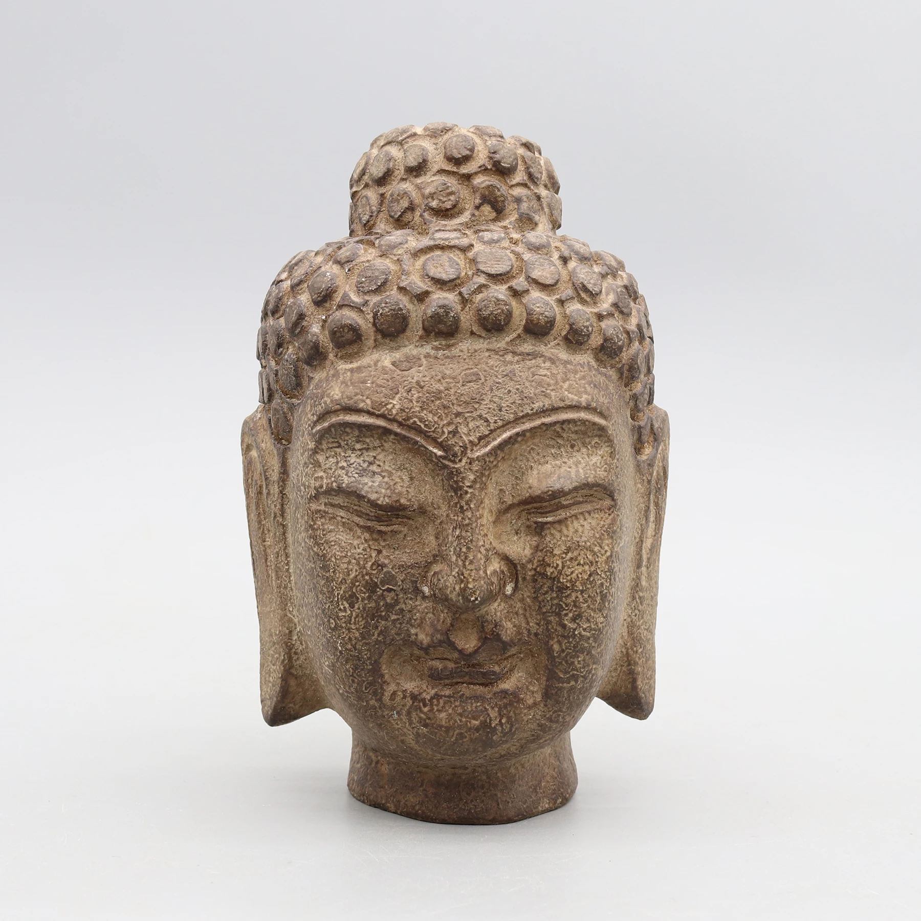 Stone Buddha Head, Hand Carved Stone Decoration