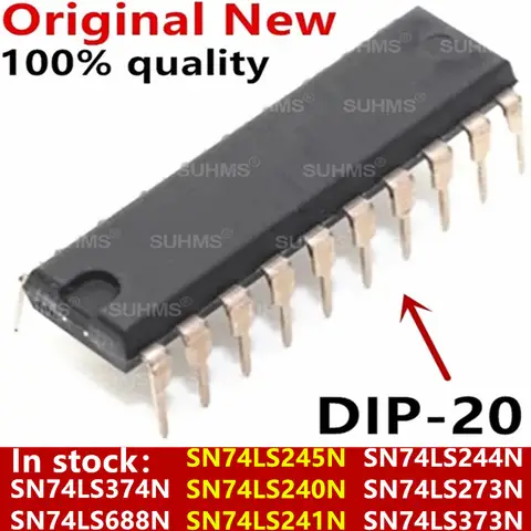 (10 pezzi)100% Nuovo SN74LS245N SN74LS240N SN74LS241N SN74LS244N SN74LS273N SN74LS373N SN74LS374N SN74LS688N DIP20