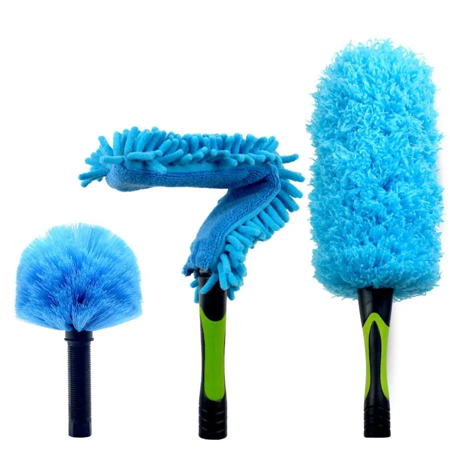 

Duster 3Pack HandPackaged Cobweb Duster, Microfiber Feather Duster, Flexible Ceiling Fan Duster Twists onto Standard ACME Thread