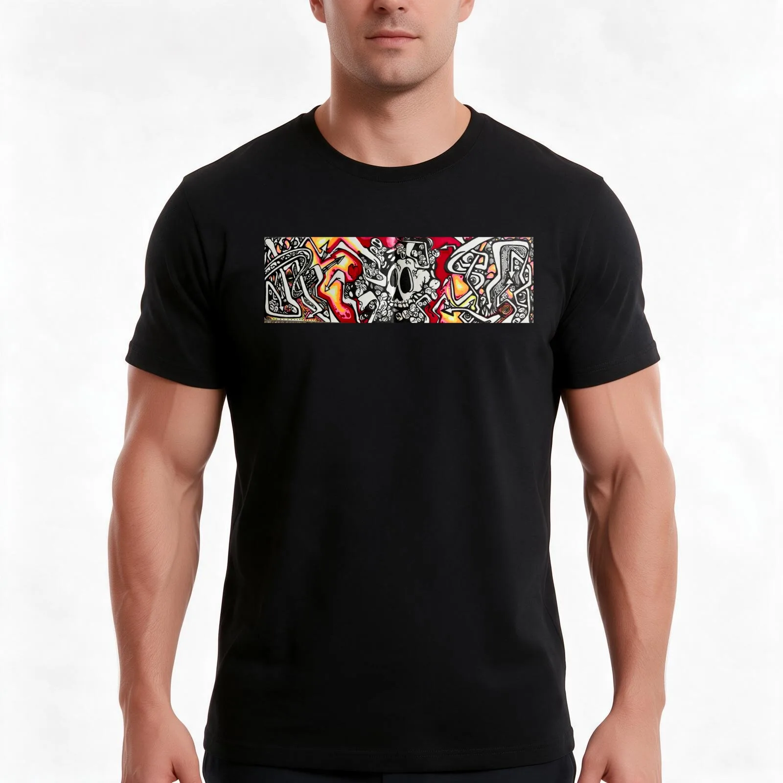 Organized Chaos T-Shirt, Summer Casual Cotton Tee, Oversized Streetwear Tops, Vintage Graphic Print, Loose Fit Short Sleeve