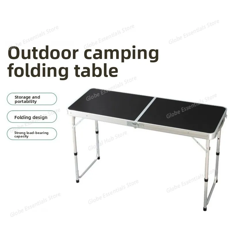 

Aluminum Alloy Folding Table Simple Home Dining Table Outdoor Portable Stall Camping Can Be Raised and Lowered in Three Gears