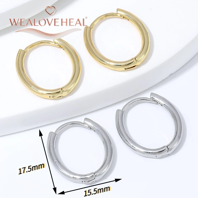Klassische 18K vergoldete Messing-Huggie-Creolen für Damen, minimalistische Mode, einfache runde Ohrringe, Geschenk für den täglichen Gebrauch. – Detail 17