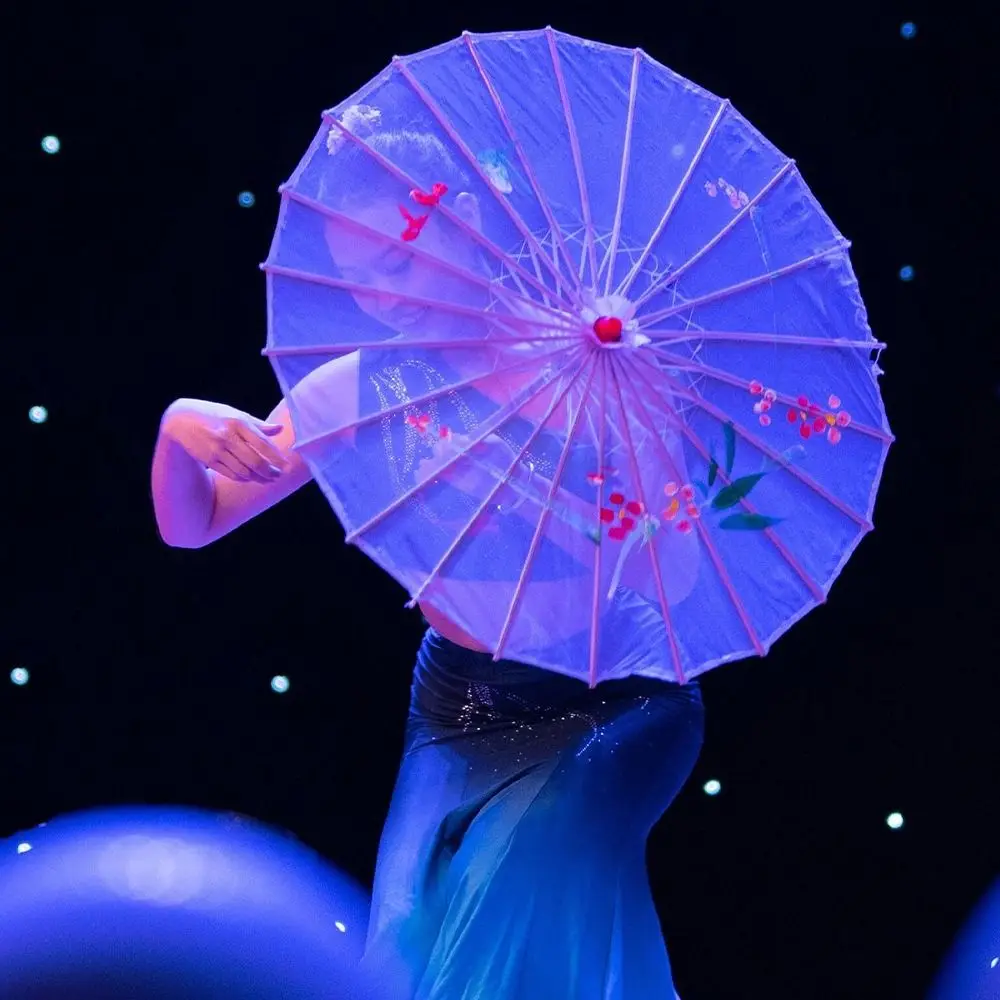 الصينية العتيقة نمط مزيتة ورقة مظلة الحرير 10 ألوان ازياء التصوير مظلة تزيين مظلة أداء الرقص #3