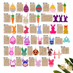 Easter Teardrop Figure Earrings, Wooden Die Cut, Scrapbooking for Leather, for Common Leather Cutting Dies, Big Shot Machine