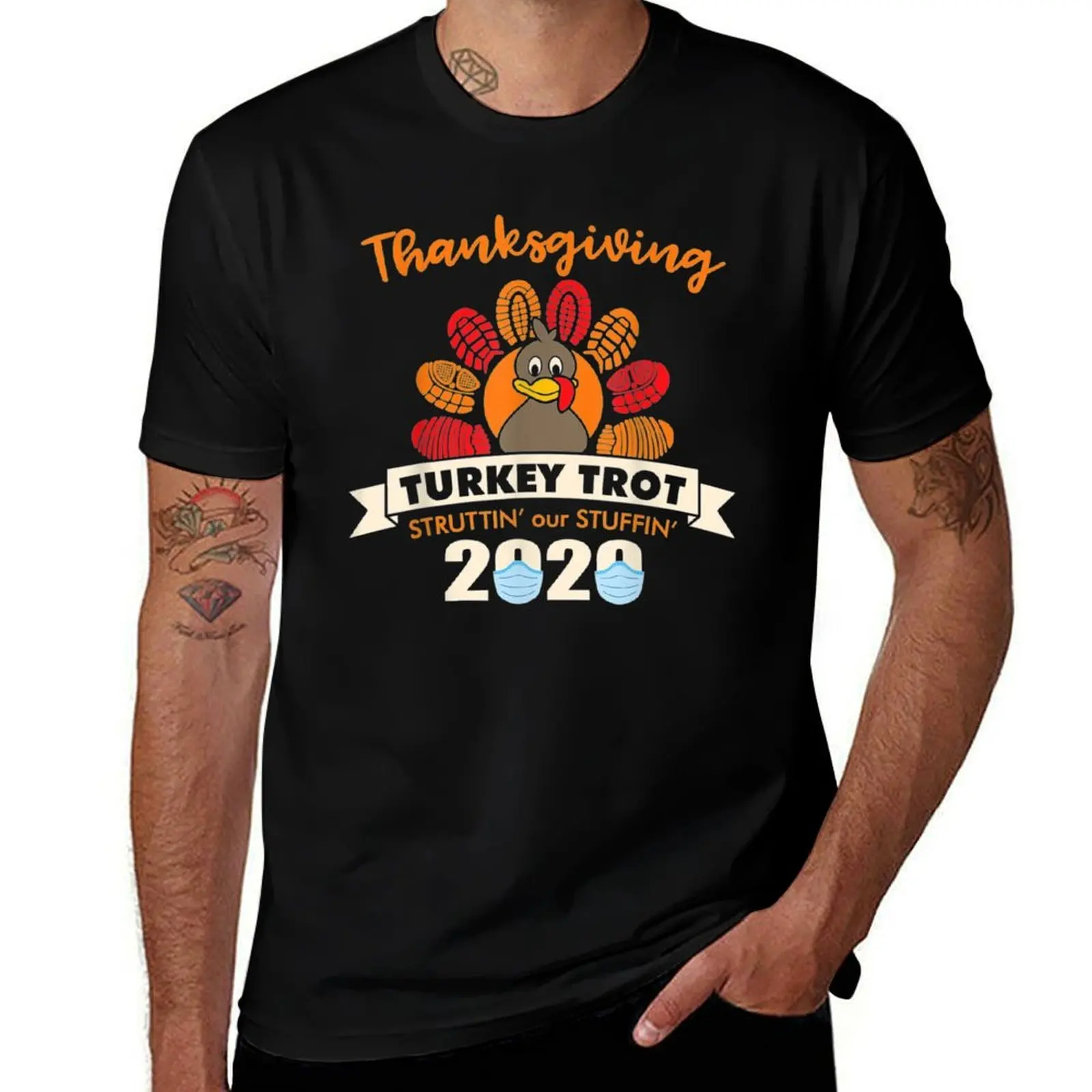 

Thanksgiving Turkey Trot Struttin' Our Stuffin 2020 Vintage T-Shirt g man t shirts for men man t shirt summer T-Shirt