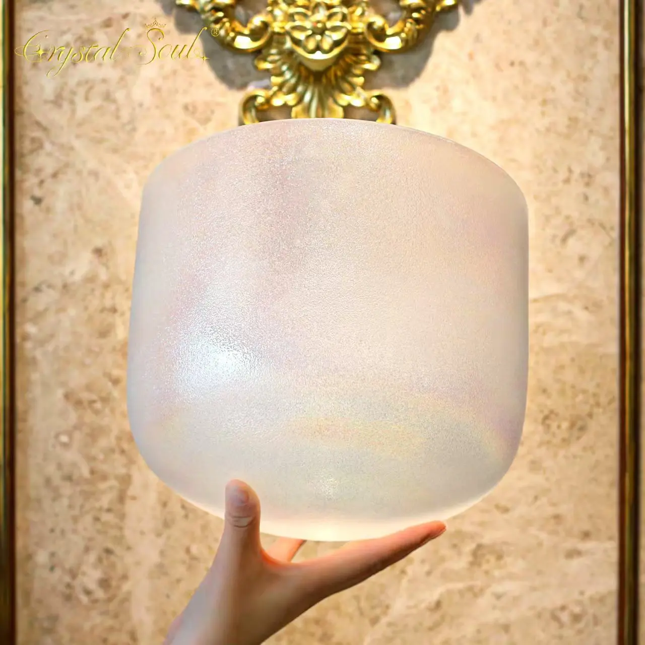 Crystal Soul Colorful Thickened Precious Metal Gemstone Crystal Singing Bowl Prefect Pitch Sound Energy