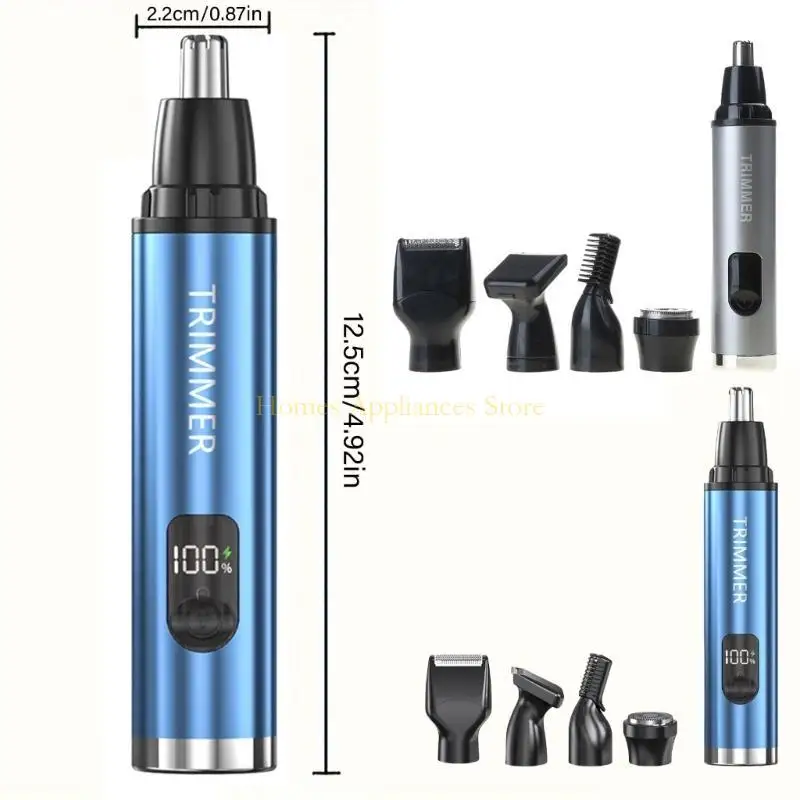 D0AB Beard Grooming Tool 5 in 1 أداة حلاقة كهربائية مقاومة للماء ملمس ABS