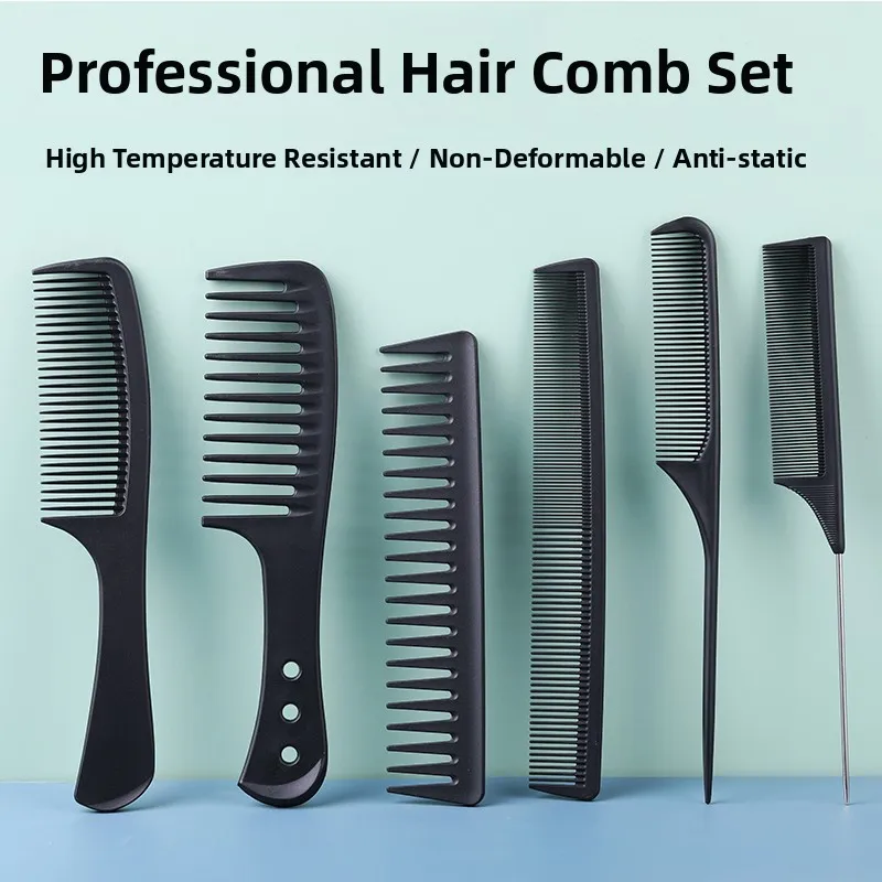 

Portable Wood Comb for Men And Women Long Hair Pointed Tail Hairdring And Haircutting Anti-static Dense Tooth Comb