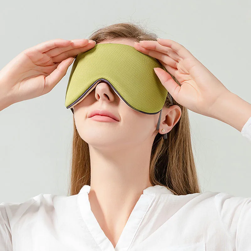 Sleeping Eye Mask Korean Style Ice Silk Warm And Cool Dual Use Adjustable Travel Light Blocking Breathable Eye Mask