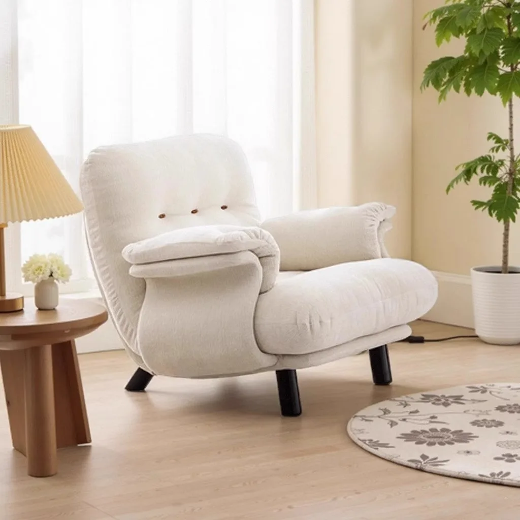 

Single sofa antique sleeping and reclining leisure sofa chair creative small apartment fabric leisure chair