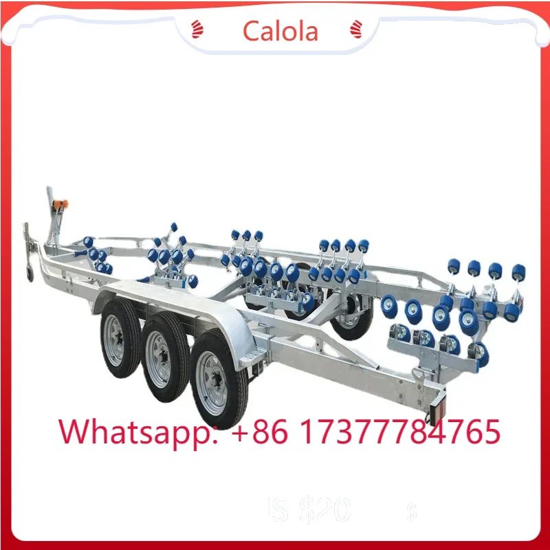 Heavy 10m Boat Trailer Hot-dip Galvanized Frame OMAI Quality Assured