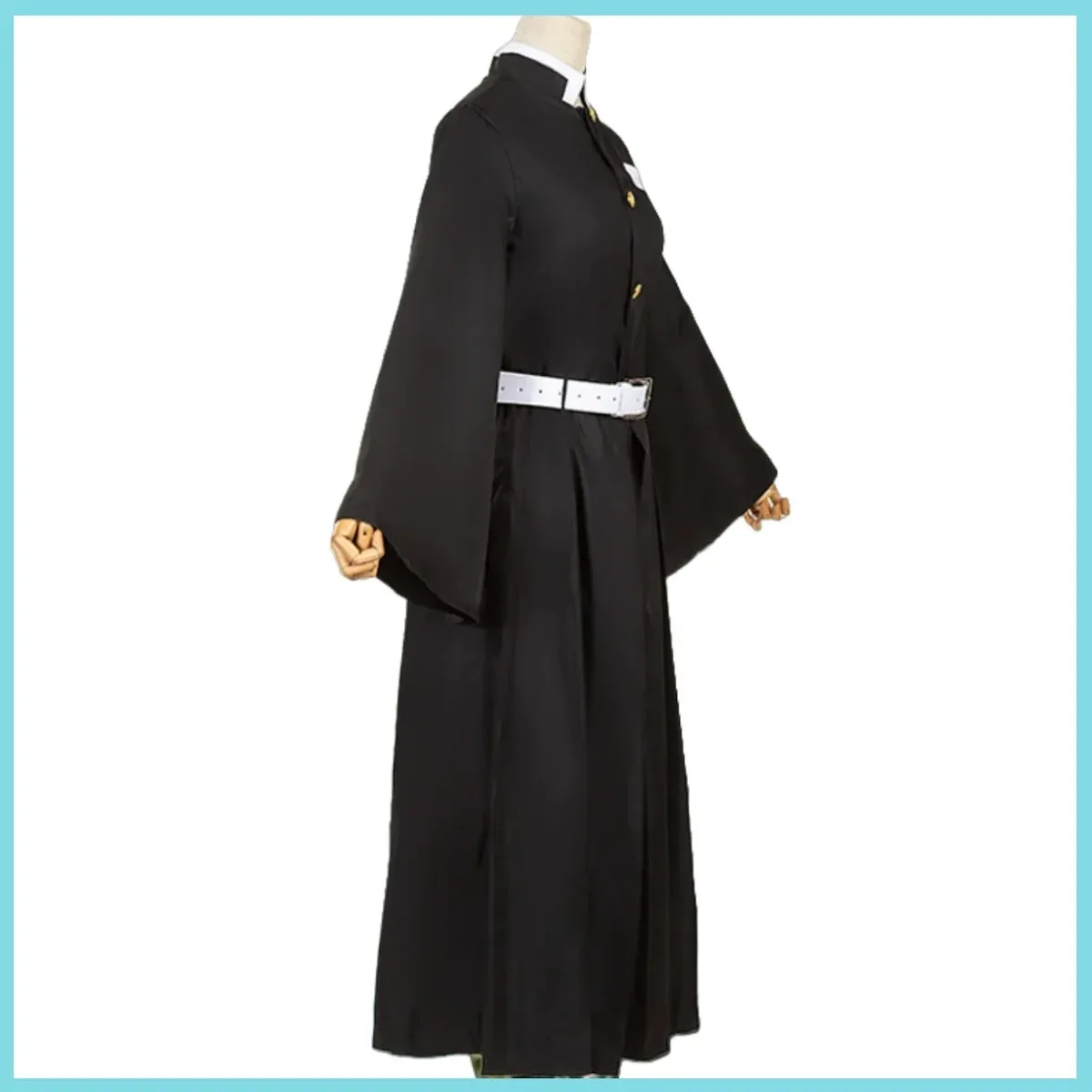 Disfraz de Cosplay de Anime Tokitou Muichirou, uniforme de lucha negro de manga larga, vestido, peluca degradada, traje de Carnaval y Navidad para hombre y mujer