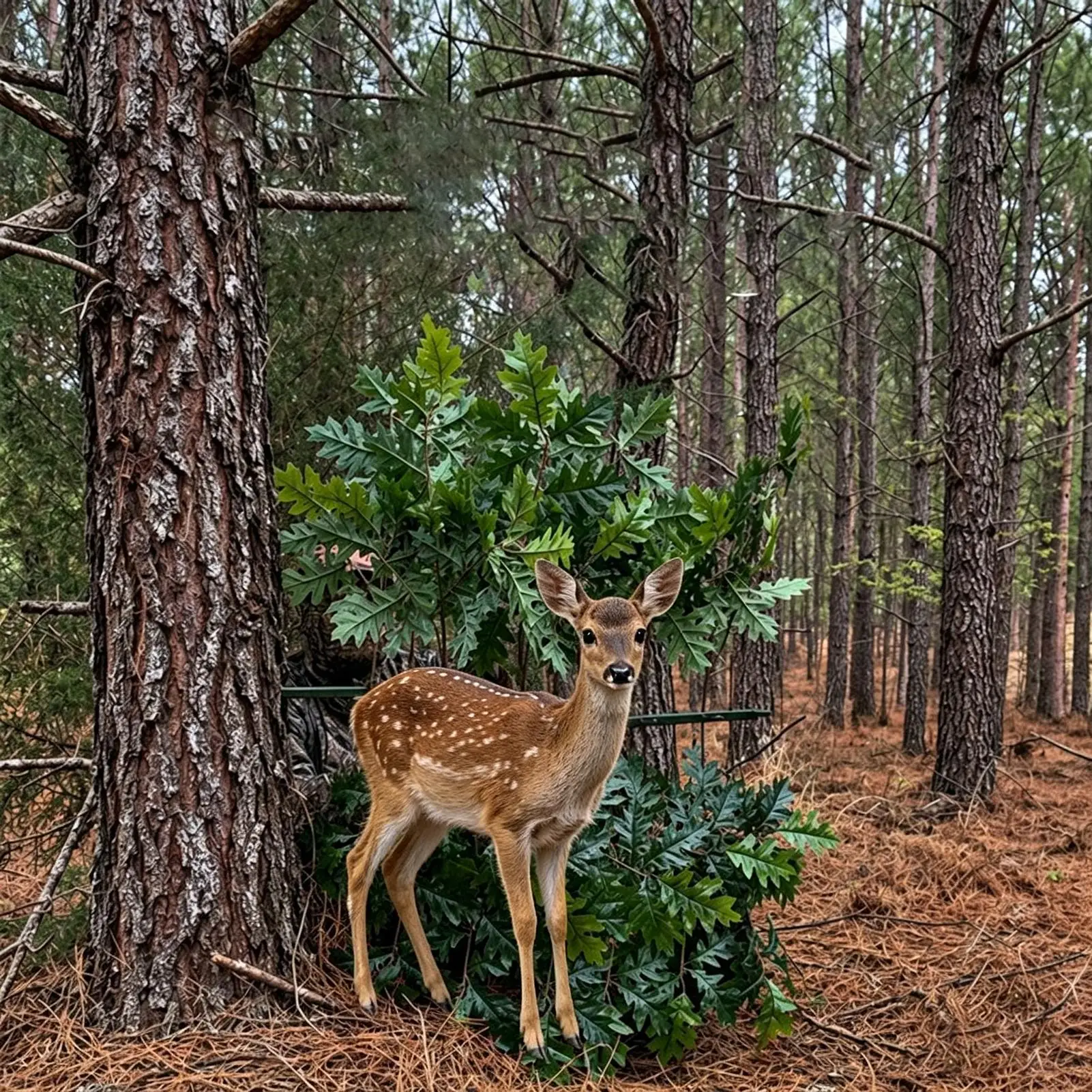 Hunter Camouflage Branch Stand, Multi-Hook Strategic Stand, Dedicated Mounting Rail with Multiple Insertion Points for Hunting