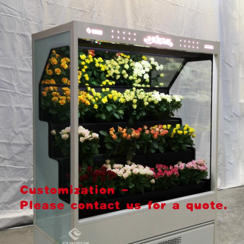 custom.Multiple Merchandising Keeping Flower Display Refrigerator Supermarket