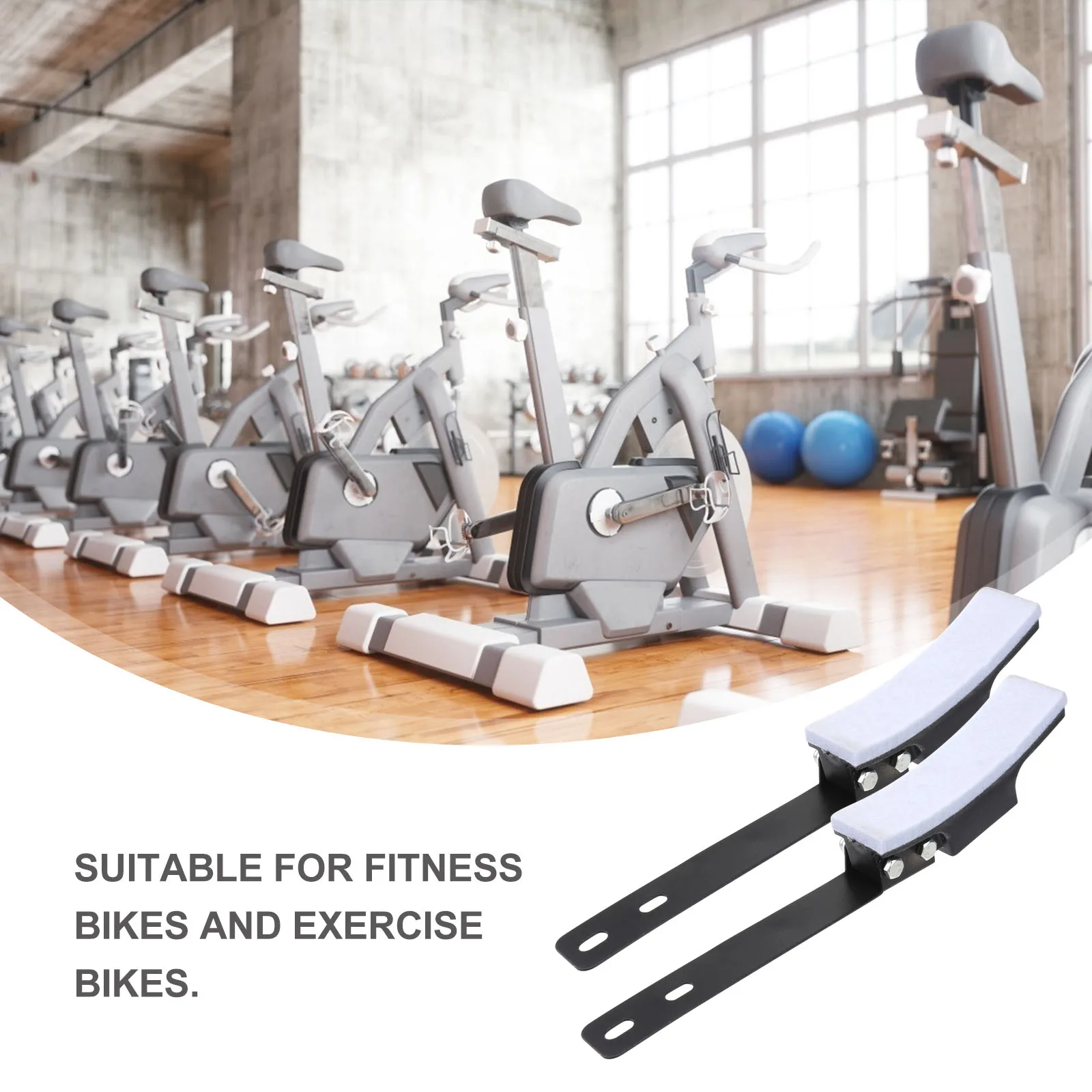 

2 Pcs Bike Brakes Felt Cycling Safety Replacement Parts Fitness Braking Disc Exercise Mute Brake Mat Durability AntiSlip Sole