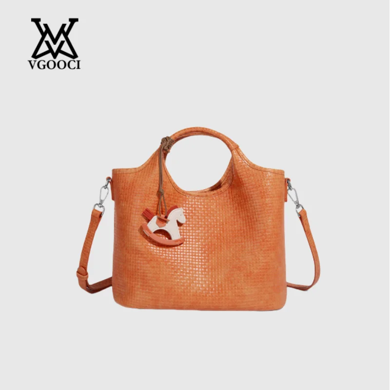

VGOOCI 2025 Women's Light Luxury High-Quality Large Capacity Multi-Carry Bucket Bag Niche Design Shoulder/Crossbody for Ladies