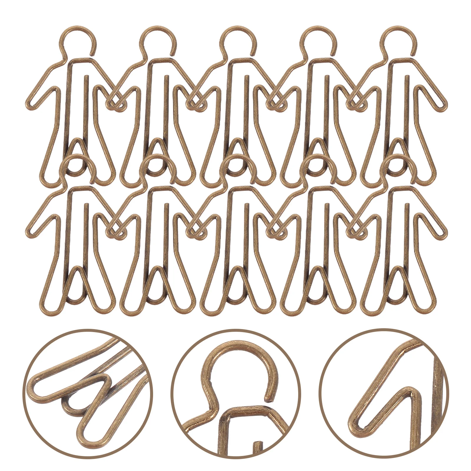 

20Pcs Adorable Paper Clips Mini Metal Small Clips Creative Shaped Office Document File Fasteners Metal Paper Clip