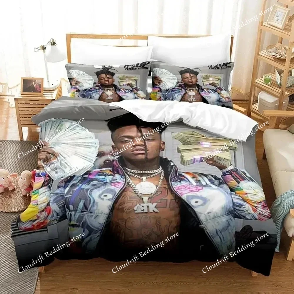 JayDaYoungan Rapper Bedding Set Boys Girls Twin Queen Size Duvet Cover Pillowcase Bed Boys Adult Fashion Home Textileextile