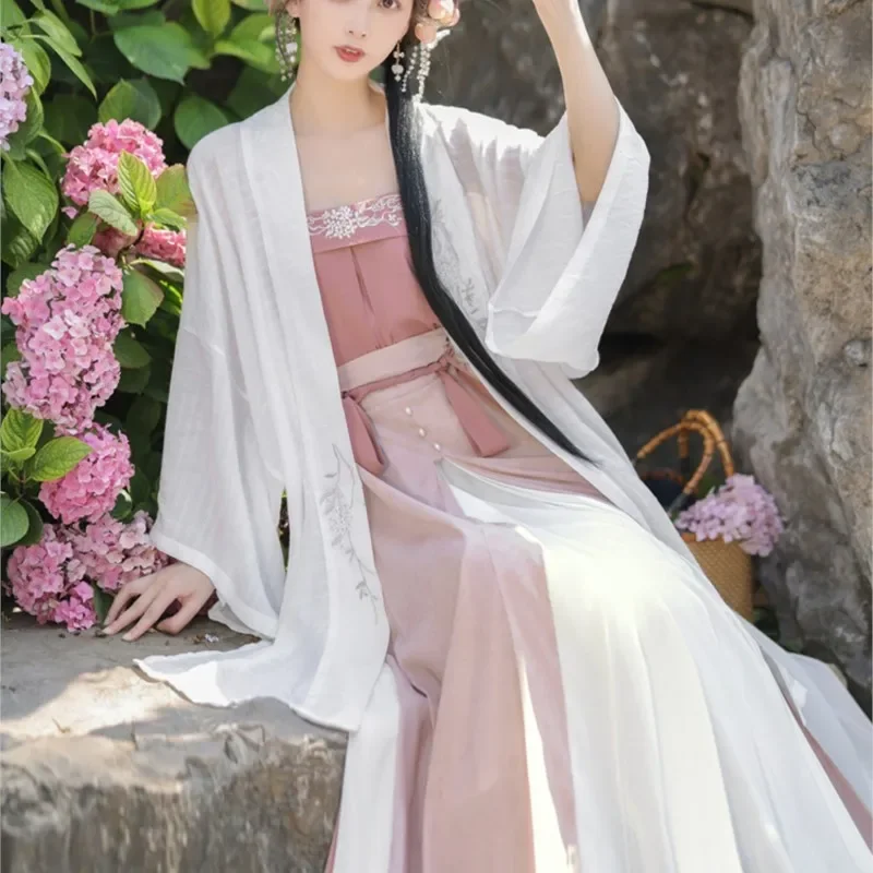 

Original Song Han Dress Costume Women Improved Beizi Spring Summer New Chinese Style Han Element Hanfu Skirt Ancient Costume