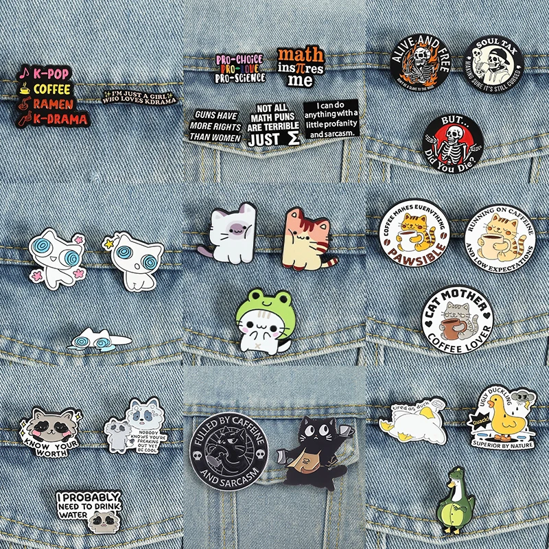Jewelry Making Journal - 2-5 stks/set Cartoon Pins Zwarte Koffie