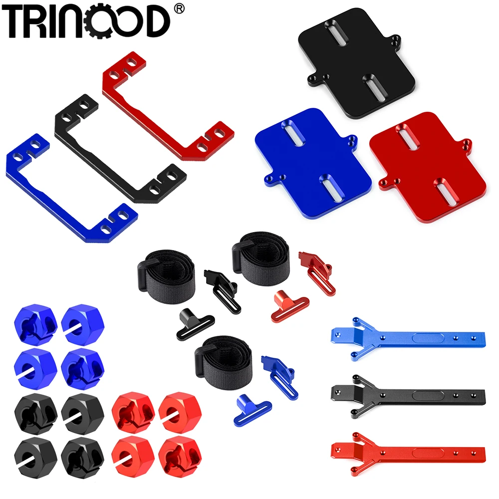 TRINOOD Alu سبيكة عرافة محول حامل البطارية سيرفو جبل ESC تصاعد لوحة الهيكل درع ل 1/16 Mini Maxx ترقية أجزاء #1