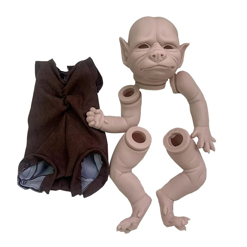 19inch Reborn Doll Kit Robbie The Werewolf Lifelike DIY Doll Parts Collectible Art （Body Cloth + Limbs + Head + Eyes）