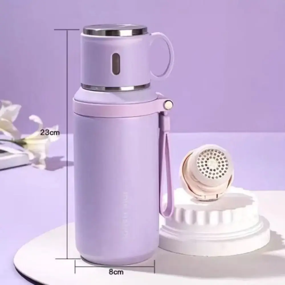 

Portable 316 Stainless Steel Insulated Water Bottle 600ML with Cup Travel Thermal Mug Cold and Hot Tea Coffee Vacuum Flask